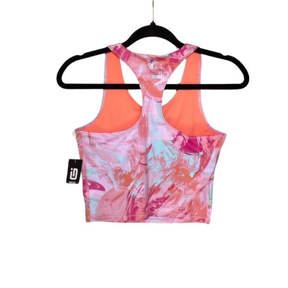 Ideology Scratched Paint Longline Bra Multi Scoop Neck Size XL NWT - Picture 2 of 2